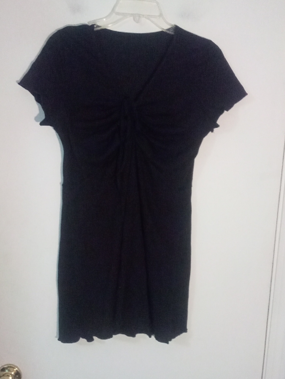 Unbranded Black Dress Jr Large New Rouching NWOT